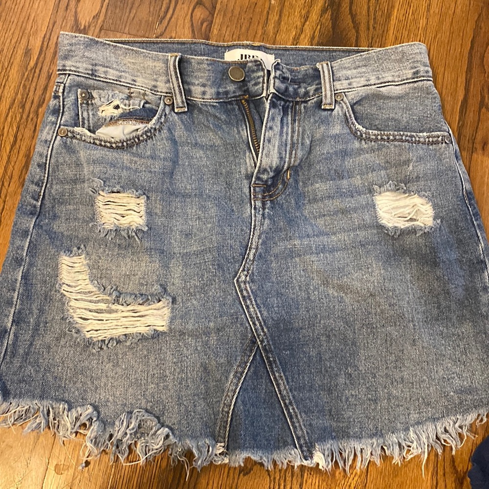 Distressed Denim Skirt-JBD